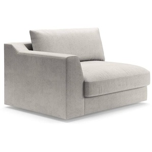 1,5-Sitzer Sofa Grau Webstoff Palila 138 x 90 x 112cm Armlehne davorstehend links Modern