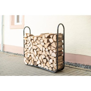 121,9 cm x 25 cm Holzscheitregal aus Metall