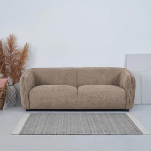 2,5-Sitzer ANDAS Ostrup Sofas Gr. B/H/T: 201cm x 73cm x 93cm, Bouclé, grau (taupe) schlichtes modernes Design, in verschiedenen Farben