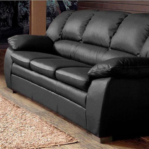 2,5-Sitzer COTTA Casino, schwarz, B:191cm H:88cm T:92cm, Luxus-Microfaser (100% Polyester), NaturLEDER, echtes Rindsleder, Sofas, Polstergarnitur, auch als Set erhältlich