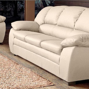 2,5-Sitzer COTTA Casino, beige (natur), B:191cm H:88cm T:92cm, Luxus-Microfaser (100% Polyester), NaturLEDER, echtes Rindsleder, Sofas, Polstergarnitur, auch als Set erhältlich