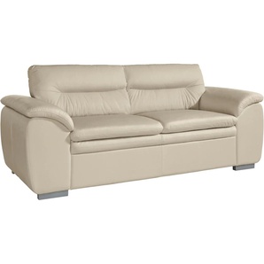 2,5-Sitzer COTTA Leandra Sofas Gr. B/H/T: 205cm x 88cm x 90cm, Luxus-Microfaser, beige