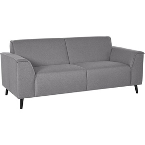 2,5-Sitzer DOMO COLLECTION Amora Sofas Gr. B/H/T: 193cm x 81cm x 90cm, Struktur fein, Mit Federkern, grau (hellgrau) mit Federkern