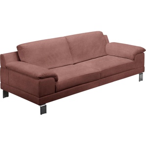 2,5-Sitzer EGOITALIANO Shakira, Design und Sitzkomfort auf hohem Niveau, tolle Details Sofas Gr. B/H/T: 216 cm x 84 cm x 92 cm, Luxus-Microfaser BLUSH, braun (cedar wood) bequeme Armlehne und Rückenlehne