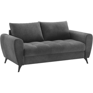 2,5-Sitzer HOME AFFAIRE Blackburn II Sofas Gr. B/H/T: 180cm x 71cm x 90cm, Microfaser, schwarz (memphis 17 black) Mit Kaltschaumpolsterung bis 140 kg belastbar