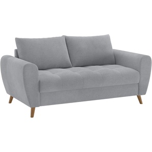 2,5-Sitzer HOME AFFAIRE Blackburn II Sofas Gr. B/H/T: 180cm x 71cm x 90cm, Microfaser, grau (memphis 45 grau) Mit Kaltschaumpolsterung bis 140 kg belastbar