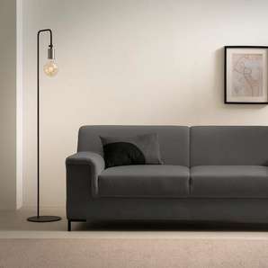 2,5-Sitzer INOSIGN Jamie 2 auch in Cord B/T/H: 192/81/76 cm Sofas Gr. B/H/T: 192cm x 76cm x 81cm, Luxus-Microfaser flauschig, grau (dunkelgrau) zeitlos, modern, mit komfortablem Federkern