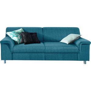 2,5-Sitzer INOSIGN Jamie Sofas Gr. B/H/T: 190cm x 72cm x 80cm, Struktur fein, ohne Funktion, blau (petrol)