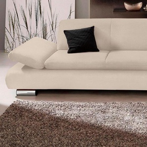 2,5-Sitzer MAX WINZER Toulouse modern und bequem, aktuelles Design, hoher Sitzkomfort Sofas Gr. B/H/T: 224cm x 75cm x 89cm, Luxus-Microfaser, beige mit klappbaren Armlehnen, Breite 224 cm