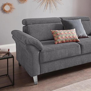 2,5-Sitzer SIT&MORE Arngast Sofas Gr. B/H/T: 186 cm x 84 cm x 93 cm, Lu x us-Microfaser, grau 2-Sitzer Sofas inklusive Federkern und Kopfteilverstellung