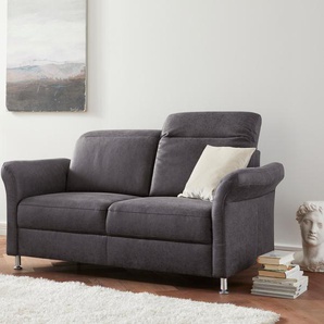 2,5-Sitzer SIT & MORE Darwin Sofas Gr. B/T: 179cm x 96cm, Flachgewebe, mit Kopfteilverstellung, grau (anthrazit) inklusive Federkern, wahlweise mit Kopfteilverstellung