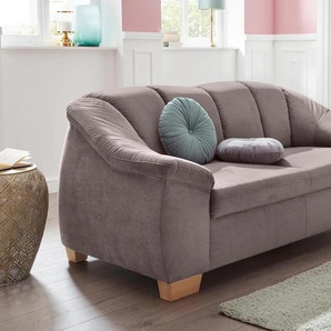 2,5-Sitzer SIT & MORE Santo Sofas Gr. B/H/T: 201cm x 82cm x 93cm, Struktur weich, braun (savannah) mit Federkern