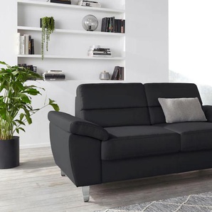 2,5-Sitzer SIT & MORE Sorano Sofas Gr. B/H/T: 188cm x 88cm x 91cm, Flachgewebe, schwarz Breite 188 cm