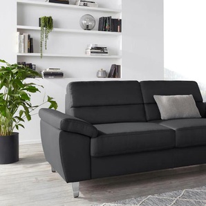 2,5-Sitzer SIT & MORE Sorano Sofas Gr. B/H/T: 208cm x 88cm x 91cm, Flachgewebe, schwarz Breite 208 cm