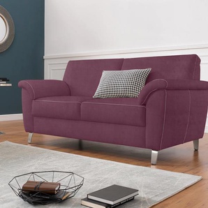 2,5-Sitzer SIT & MORE Texel Sofas Gr. B/H/T: 181cm x 87cm x 88cm, Luxus-Microfaser ALTARA NUBUCK, mit Federkern, lila (aubergine) inklusive Federkern