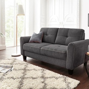 2,5-Sitzer SIT&MORE Varese Sofas Gr. B/H/T: 194 cm x 91 cm x 90 cm, Flachgewebe, grau (fango) inklusive Federkern