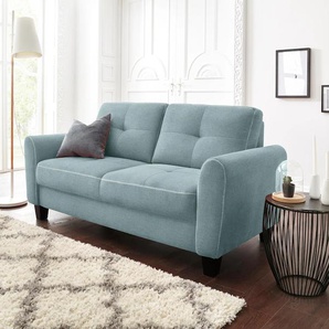 2,5-Sitzer SIT & MORE Varese Sofas Gr. B/H/T: 194cm x 91cm x 90cm, Struktur fein, blau (aqua) inklusive Federkern