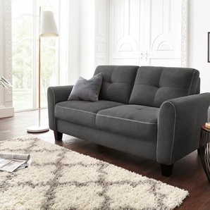 2,5-Sitzer SIT & MORE Varese Sofas Gr. B/H/T: 194cm x 91cm x 90cm, Struktur fein, grau (anthrazit) inklusive Federkern