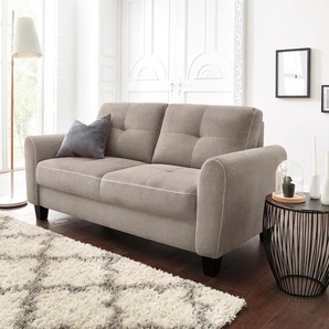 2,5-Sitzer SIT & MORE Varese Sofas Gr. B/H/T: 194cm x 91cm x 90cm, Struktur fein, grau (hellgrau) inklusive Federkern