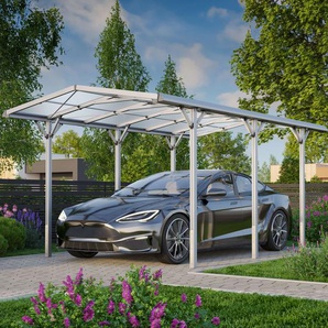 2,85x5,05m Carport, Aluminium eloxiert | inkl. Regenrinne - (GFPV00804)