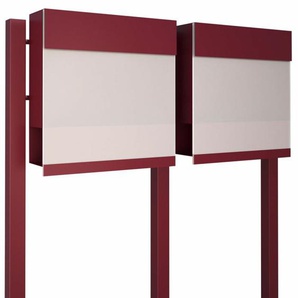 2 Fach Standbriefkasten Elegance Pro White