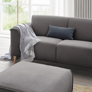 2-Sitzer ANDAS Janek Sofas Gr. B/H/T: 178cm x 81cm x 90cm, Struktur fein, ohne Funktion, schwarz (pepper) mit Federkern und Keder in scandinavischem Design