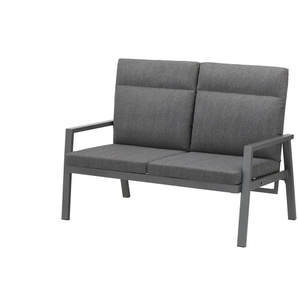 Gartensofa 2 - Sitzer mit verstellbarer Rückenlehne Bristol ¦ grau ¦ Maße (cm): B: 134 H: 99 T: 79