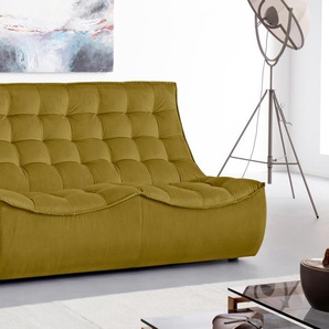 2-Sitzer CALIA ITALIA Banjo, italienisches Doppelsofa, als oder Modulsofa Sofas Gr. B/H/T: 162 cm x 88 cm x 102 cm, Lu x us-Microfaser, gelb (giallo) 2-Sitzer Sofas Design und Komfort im Einklang