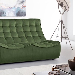 2-Sitzer CALIA ITALIA Banjo, italienisches Doppelsofa, als oder Modulsofa Sofas Gr. B/H/T: 162 cm x 88 cm x 102 cm, Lu x us-Microfaser, grün (muschio) 2-Sitzer Sofas Design und Komfort im Einklang