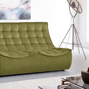 2-Sitzer CALIA ITALIA Banjo, italienisches Doppelsofa, als oder Modulsofa Sofas Gr. B/H/T: 162 cm x 88 cm x 102 cm, Lu x us-Microfaser, grün (verde) 2-Sitzer Sofas Design und Komfort im Einklang