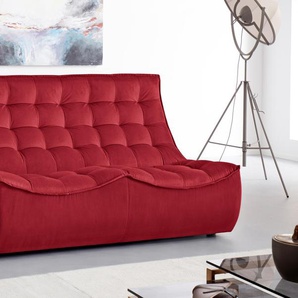 2-Sitzer CALIA ITALIA Banjo, italienisches Doppelsofa, als oder Modulsofa Sofas Gr. B/H/T: 162 cm x 88 cm x 102 cm, Lu x us-Microfaser, rot (rosso) 2-Sitzer Sofas Design und Komfort im Einklang