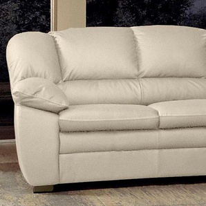 2-Sitzer COTTA Casino, beige (natur), B:159cm H:88cm T:92cm, Luxus-Microfaser (100% Polyester), NaturLEDER, echtes Rindsleder, Sofas, Polstergarnitur, auch als Set erhältlich