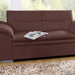 2-Sitzer COTTA Leandra Sofas Gr. B/H/T: 185cm x 88cm x 90cm, Luxus-Microfaser, braun