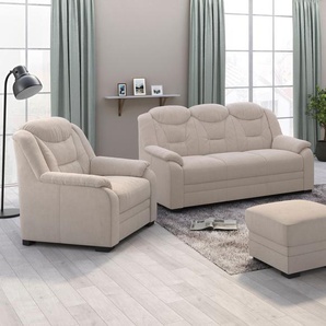 2-Sitzer COTTA Marcus, beige, B:138cm H:99cm T:99cm, 100% Polyester, Sofas, Bequemer 2-Sitzer in klassischem Design mit hoher Rückenlehne