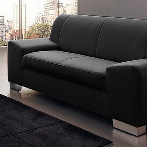 2-Sitzer DOMO COLLECTION Alisson Sofas Gr. B/H/T: 164cm x 75cm x 83cm, Kunstleder SOFTLUX, ohne Funktion, schwarz