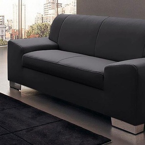 2-Sitzer DOMO COLLECTION Alisson Sofas Gr. B/H/T: 164cm x 75cm x 83cm, Luxus-Kunstleder, ohne Funktion, schwarz