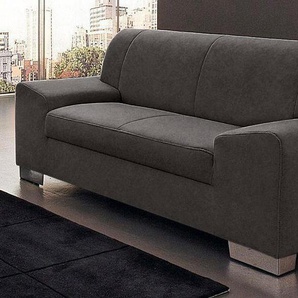 2-Sitzer DOMO COLLECTION Alisson Sofas Gr. B/H/T: 164cm x 75cm x 83cm, Microfaser, ohne Funktion, grau (anthrazit)