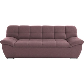 2-Sitzer DOMO COLLECTION Lagoa Sofas Gr. B/H/T: 211cm x 76cm x 96cm, Webstoff, lila (beere) frei im Raum stellbar, in großer Farbauswahl