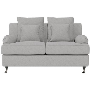 2-Sitzer GUIDO MARIA KRETSCHMER HOME & LIVING NORIN Sofas Gr. B/H/T: 163cm x 92cm x 105cm, Bouclé, grau zwei Fußarten: vorne - Rollen, hinten Holzfüße