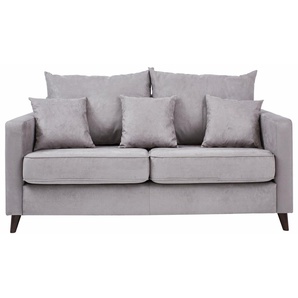 2-Sitzer GUIDO MARIA KRETSCHMER HOME&LIVING Renesse Sofas Gr. B/H/T: 163 cm x 90 cm x 90 cm, Luxus-Microfaser ALTARA NUBUCK, grau lose Kissen, Keder an Sitzkissen