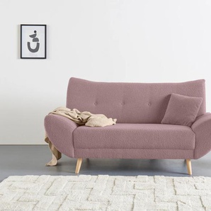 2-Sitzer HOME AFFAIRE Basta Sofas Gr. B/H/T: 174cm x 80cm x 82cm, Luxus-Microfaser weich, rosa