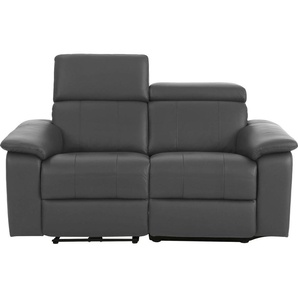 2-Sitzer HOME AFFAIRE Binado Sofas Gr. B/T: 158cm x 99cm, Kunstleder, mit manueller Relaxfunktion-ohne USB-Anschluß, grau mit manueller oder elektrischer Relaxfunktion USB-Anschluss