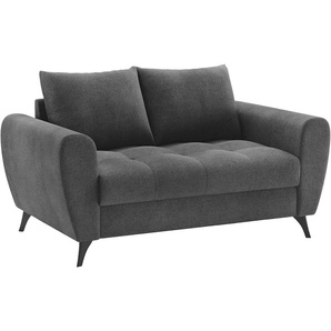 2-Sitzer HOME AFFAIRE Blackburn II Sofas Gr. B/H/T: 160cm x 71cm x 90cm, Microfaser, schwarz (memphis 17 black) Mit Kaltschaumpolsterung bis 140 kg belastbar