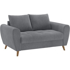 2-Sitzer HOME AFFAIRE Blackburn II Sofas Gr. B/H/T: 160cm x 71cm x 90cm, Soft clean, grau (novaclean avanti 1 stone) Wahlweise mit Kaltschaumpolsterung bis 140 kg belastbar