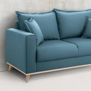 2-Sitzer HOME AFFAIRE Edina Sofas Gr. B/H/T: 162cm x 74cm x 84cm, Baumwollmix, blau (petrol) auch in Baumwollmix-Bezug, im skandinavischem Stol