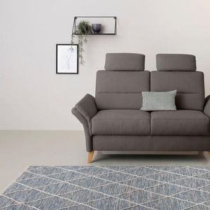 2-Sitzer HOME AFFAIRE Westerland Sofas Gr. B/H/T: 166cm x 90cm x 89cm, Olympia EASY CLEAN, mit Armlehnfunktion, grau Federkern-Polsterung. wahlweise mit Armlehnfunktion