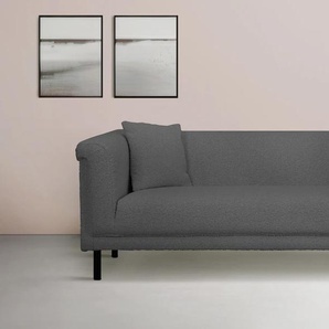 2-Sitzer INOSIGN AGNIA B/T/H: 180/85/71 cm Sofas Gr. B/H/T: 180cm x 71,5cm x 85cm, Bouclé, grau (anthrazit) incl. Zierkissen, auch in Cord und Bouclé