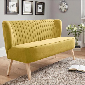 2-Sitzer INOSIGN Campi Sofas Gr. B/H/T: 140cm x 81cm x 67cm, Luxus-Microfaser, gelb bequemes Küchensofa, frei im Raum stellbar