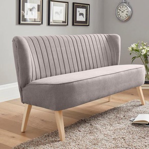 2-Sitzer INOSIGN Campi, grau (taupe), B:140cm H:81cm T:67cm, 92% Polyester, 8% Nylon, Sofas, bequemes Küchensofa, frei im Raum stellbar