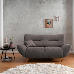 2-Sitzer INOSIGN Drago Sofas Gr. B/H/T: 173cm x 81cm x 90cm, Struktur, 2-Sitzer, grau (grau-braun) frei im Raum stellbar, versch. Stoffe, 3-, 2-Sitzer & Sessel verfügbar